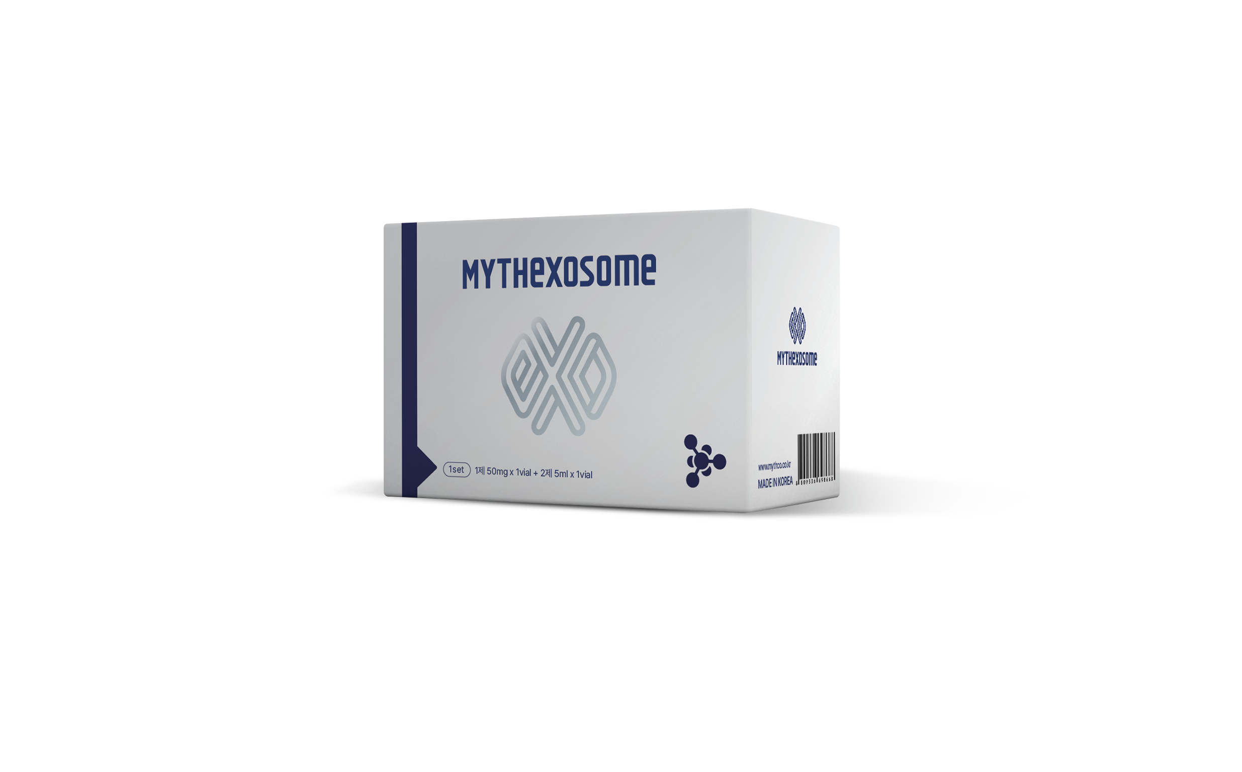 MYTHEXOSOME product package · 마이테엑소좀 제품 패키지